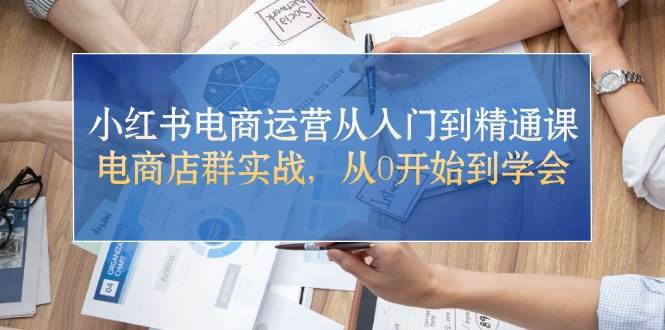 小红书电商运营从入门到精通课，电商店群实战，从0开始到学会-辰阳网创