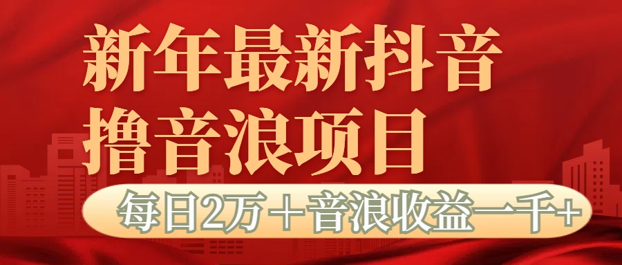 抖音音浪掘金项目每日2万＋音浪高收益1000＋-辰阳网创