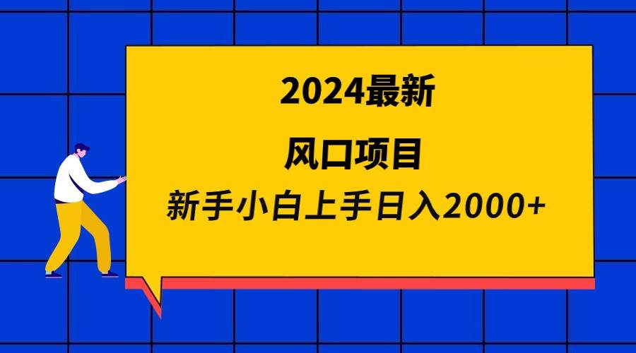 2024最新风口项目 新手小白日入2000+-辰阳网创