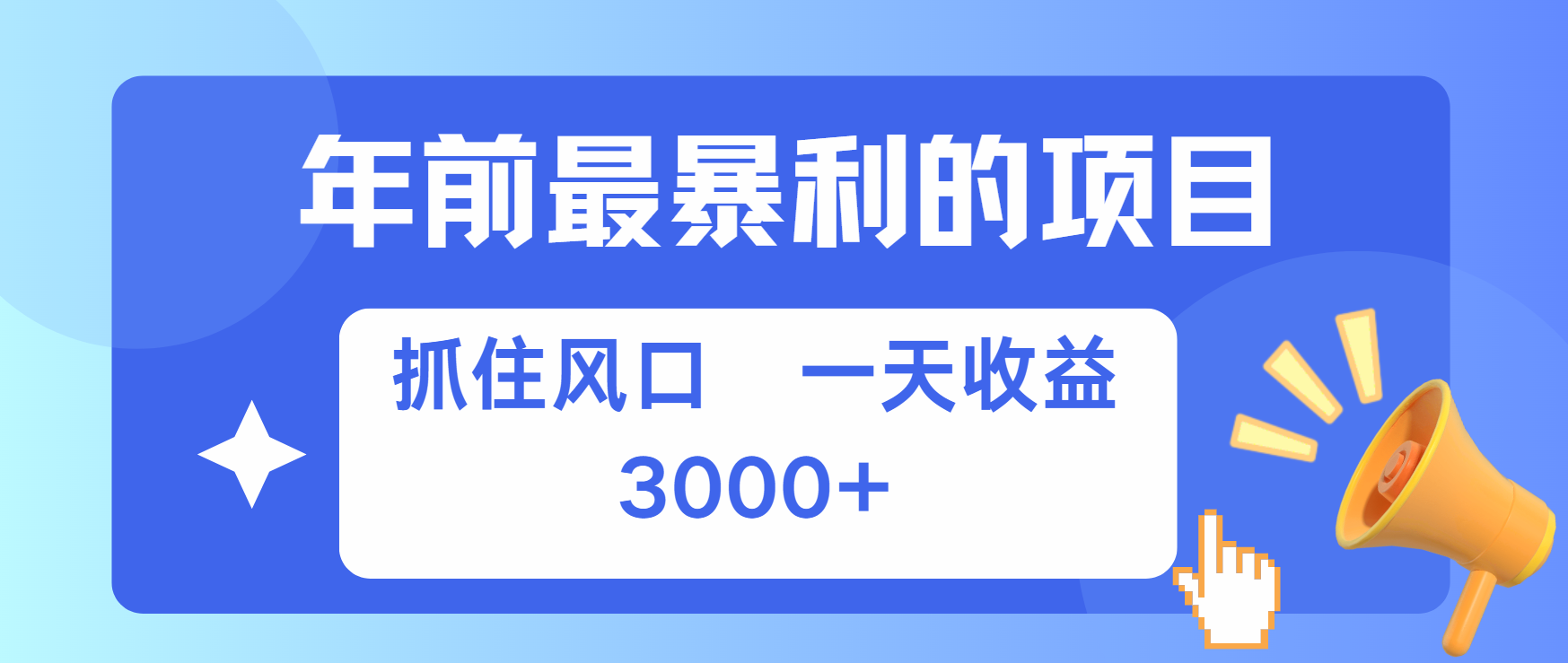 年前最赚钱的项目之一，可以过个肥年-辰阳网创