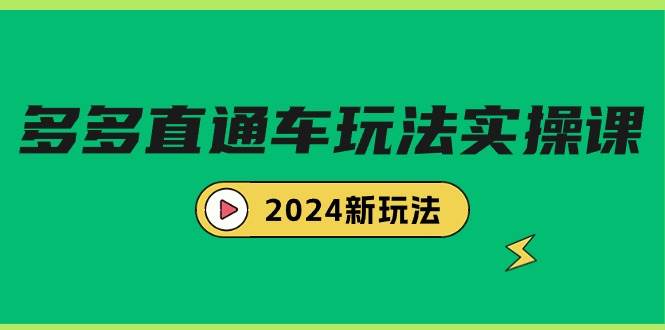 多多直通车玩法实战课，2024新玩法（7节课）-辰阳网创