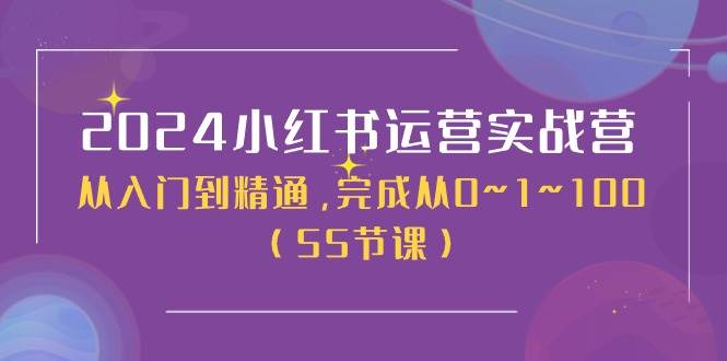 2024小红书运营实战营，从入门到精通，完成从0~1~100（50节课）-辰阳网创