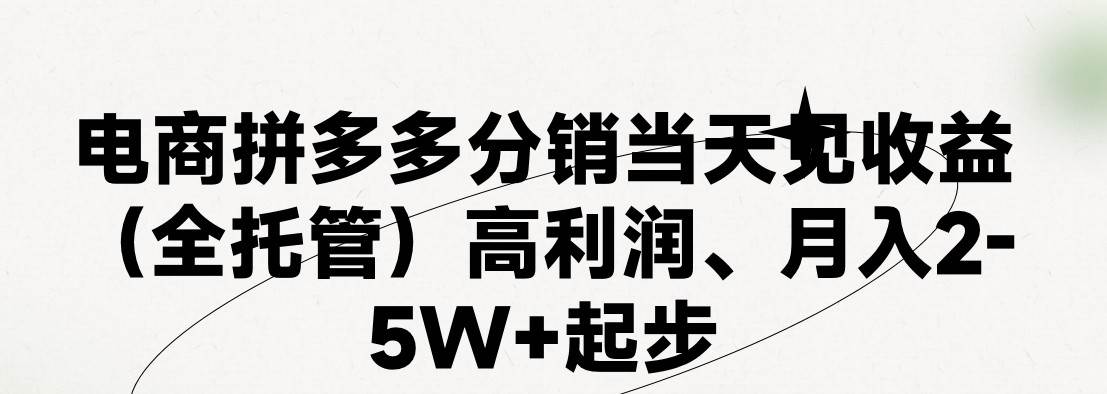 最新拼多多模式日入4K+两天销量过百单，无学费、 老运营代操作、小白福…-辰阳网创