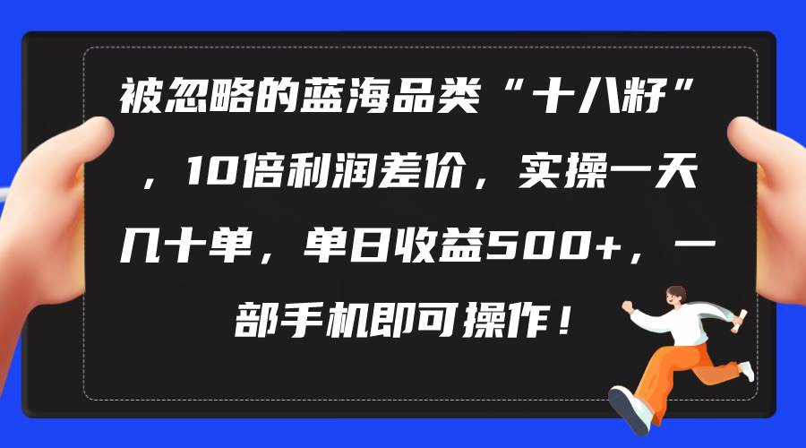 被忽略的蓝海品类“十八籽”，10倍利润差价，实操一天几十单 单日收益500+-辰阳网创