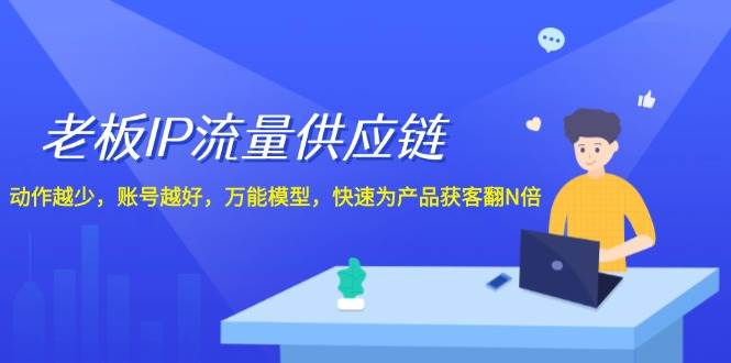 老板 IP流量 供应链，动作越少，账号越好，万能模型，快速为产品获客翻N倍-辰阳网创