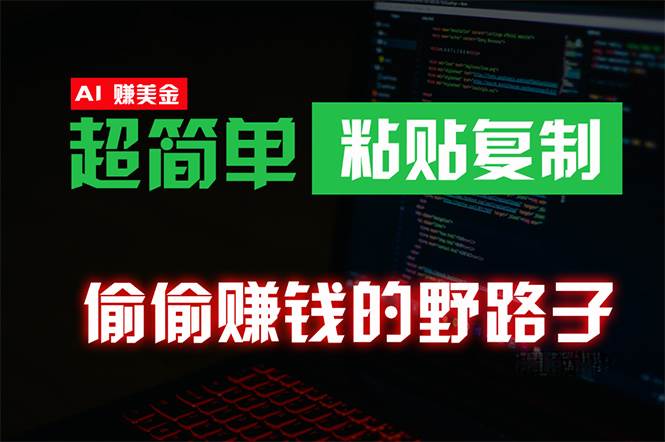 偷偷赚钱野路子，0成本海外淘金，无脑粘贴复制 稳定且超简单 适合副业兼职-辰阳网创