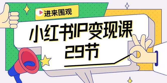 小红书IP变现课：开店/定位/IP变现/直播带货/爆款打造/涨价秘诀/等等/29节-辰阳网创