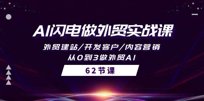 AI闪电做外贸实战课，外贸建站/开发客户/内容营销/从0到3做外贸AI-62节-辰阳网创