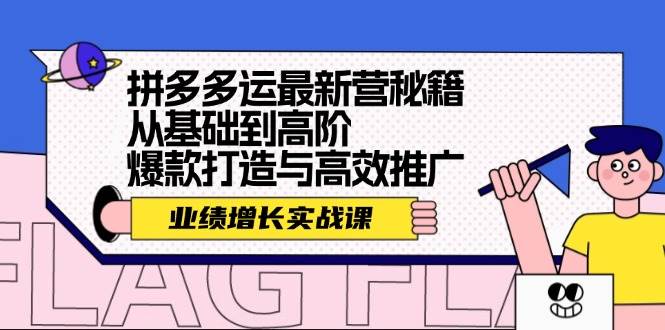 拼多多运最新营秘籍：业绩 增长实战课，从基础到高阶，爆款打造与高效推广-辰阳网创