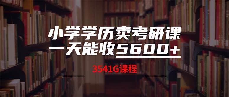 小学学历卖考研课程，一天收5600（附3580G考研合集）-辰阳网创