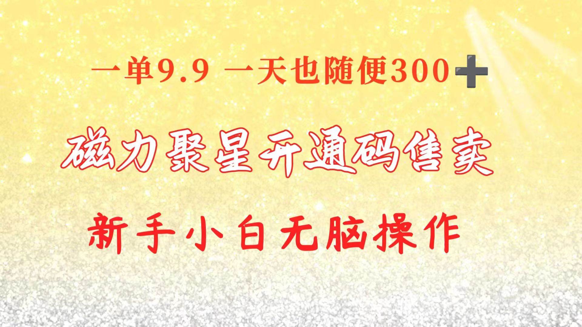 快手磁力聚星码信息差 售卖  一单卖9.9  一天也轻松300+ 新手小白无脑操作-辰阳网创