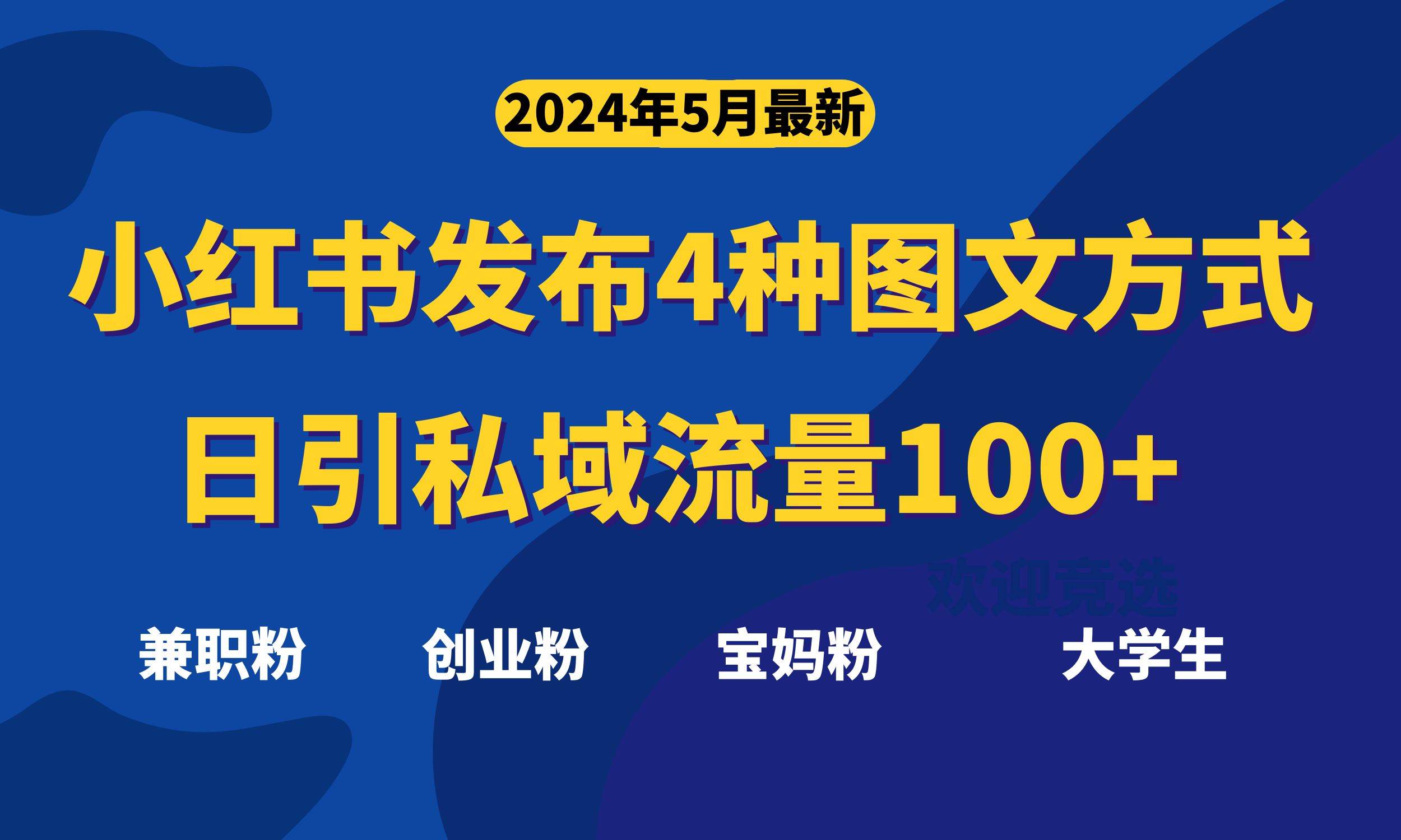 最新小红书发布这四种图文，日引私域流量100+不成问题，-辰阳网创