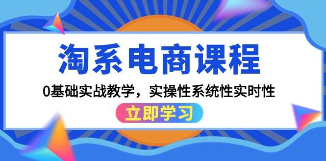 淘系电商课程，0基础实战教学，实操性系统性实时性（15节课）-辰阳网创