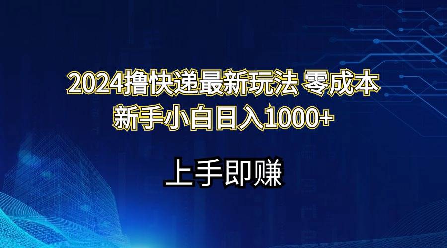 2024撸快递最新玩法零成本新手小白日入1000+-辰阳网创