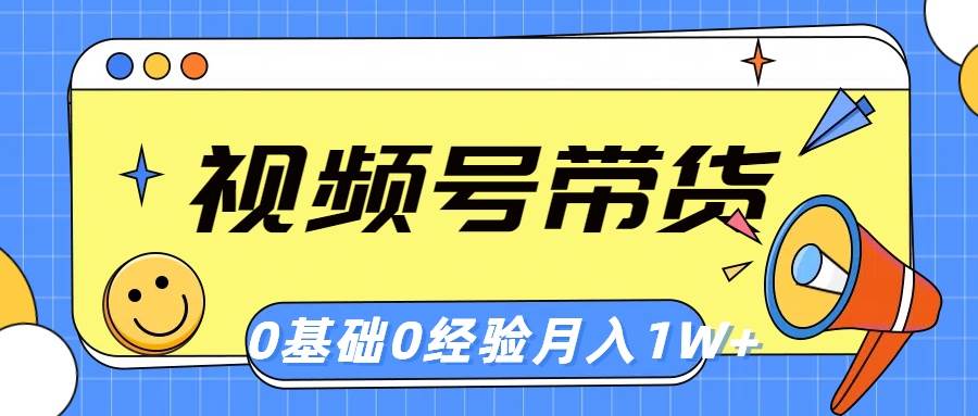 视频号轻创业带货，零基础，零经验，月入1w+-辰阳网创