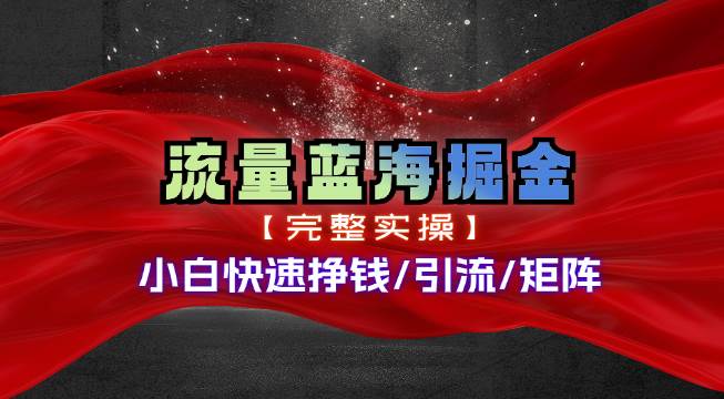 热门赛道掘金_小白快速入局挣钱，可矩阵【完整实操】-辰阳网创