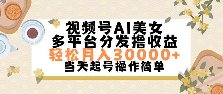 视频号AI美女，轻松月入30000+,操作简单轻松上手-辰阳网创