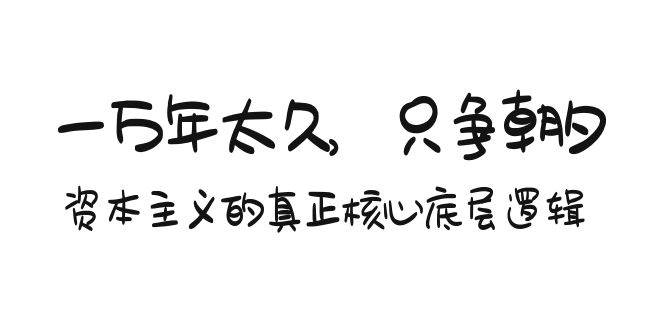 某付费文章《一万年太久，只争朝夕：资本主义的真正核心底层逻辑》-辰阳网创